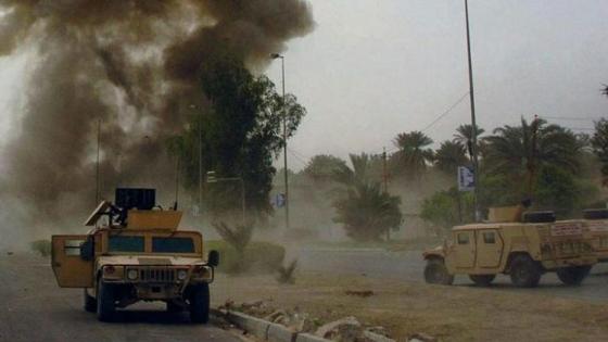 انفجار في عربة عسكرية عراقية